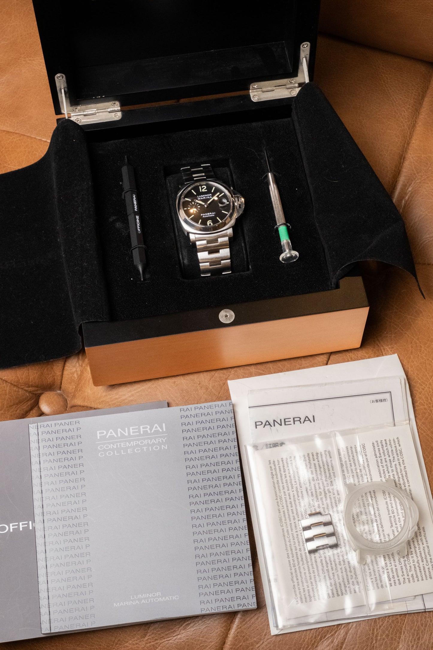 2011 Officine Panerai Luminor Marina PAM 00298 full set box and papers
