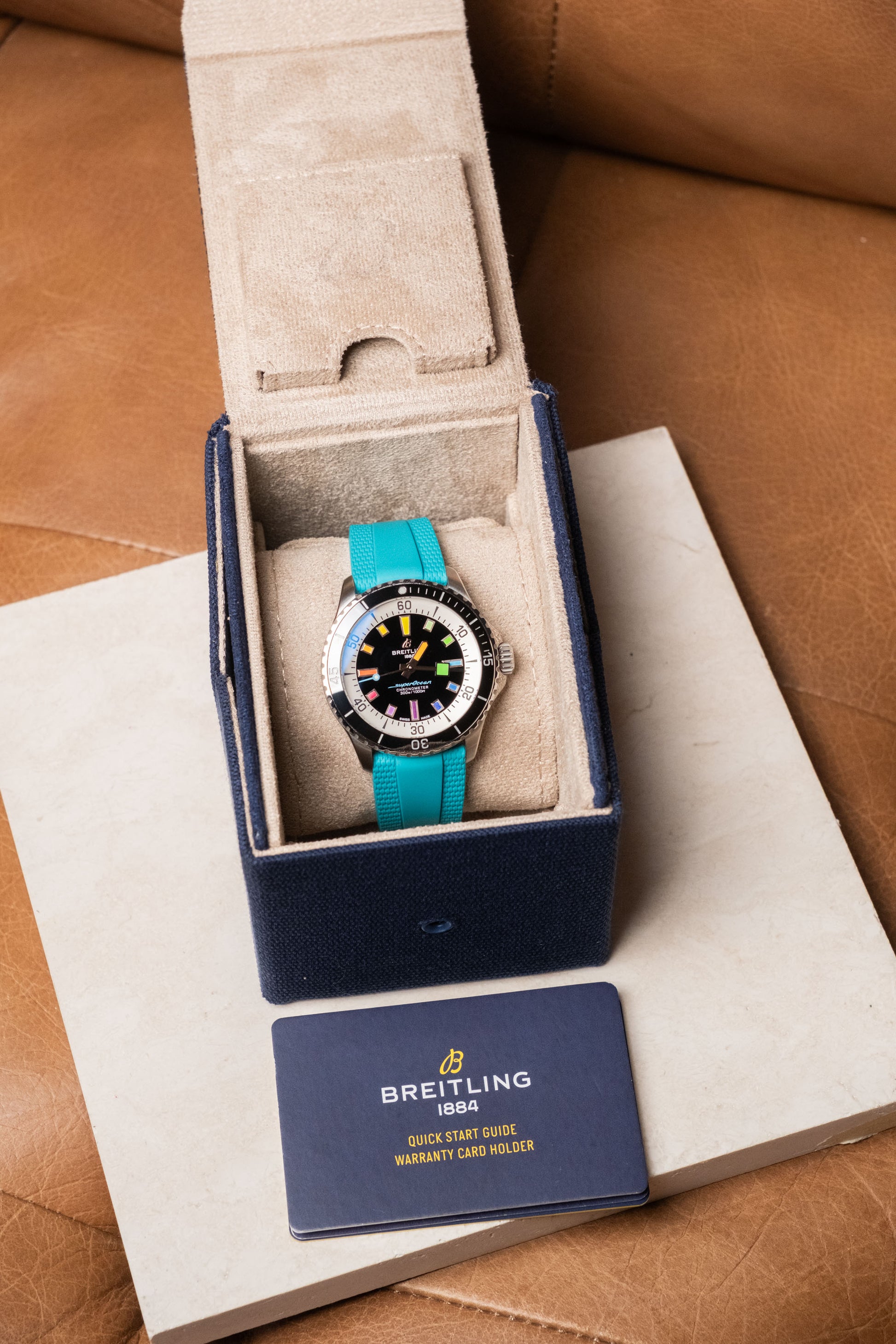 2024 Breitling Superocean Automatic 42 “Rainbow” A17375 full set box and papers