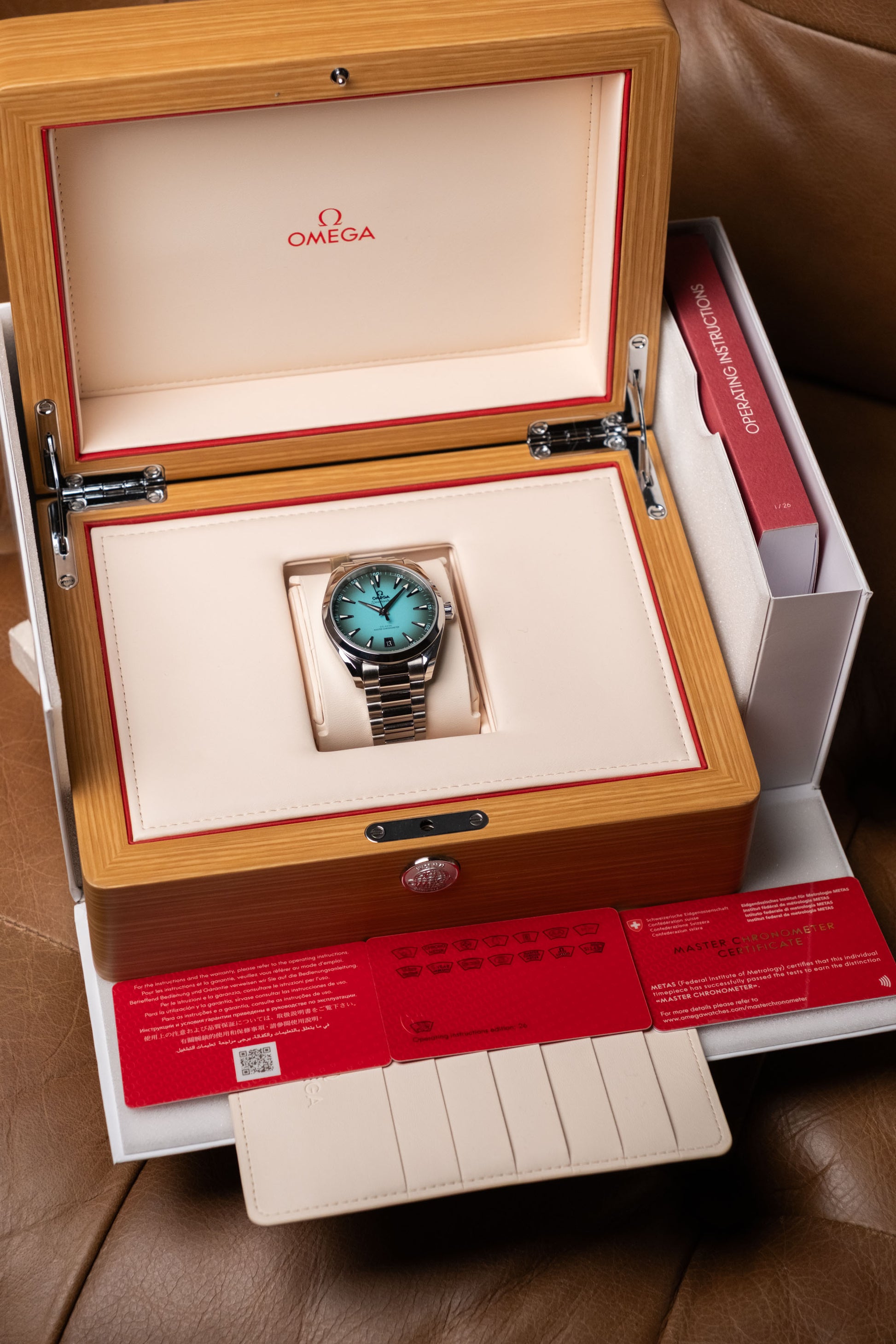 2025 Omega Aqua Terra 150m Turquoise Blue Co - Axial Master Chronometer "Turquoise Blue" Ref 220.10.41.21.03.006 - Wristory