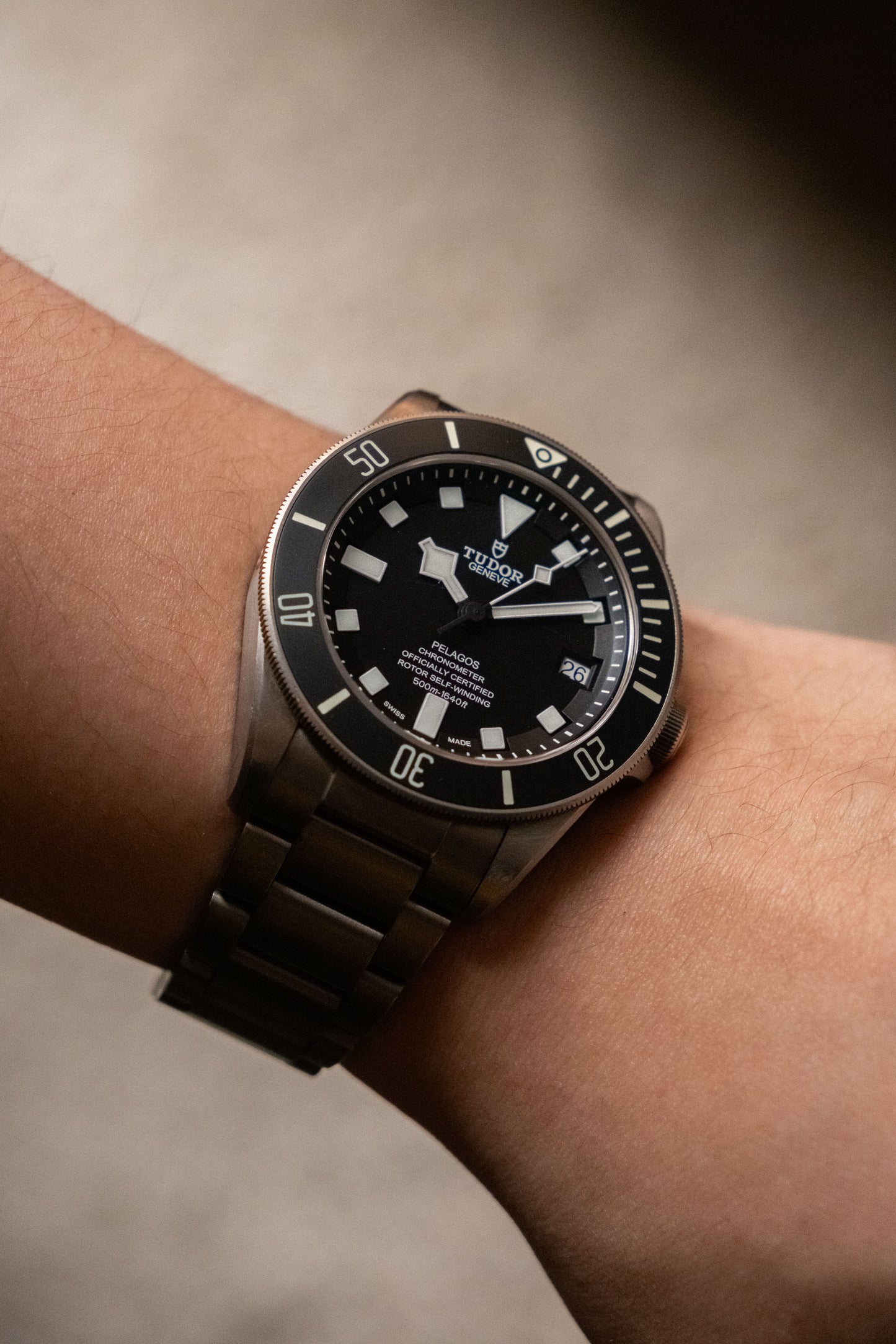 2022 Tudor Pelagos 42 Black Ref. 25600T dial close-up - Wristory