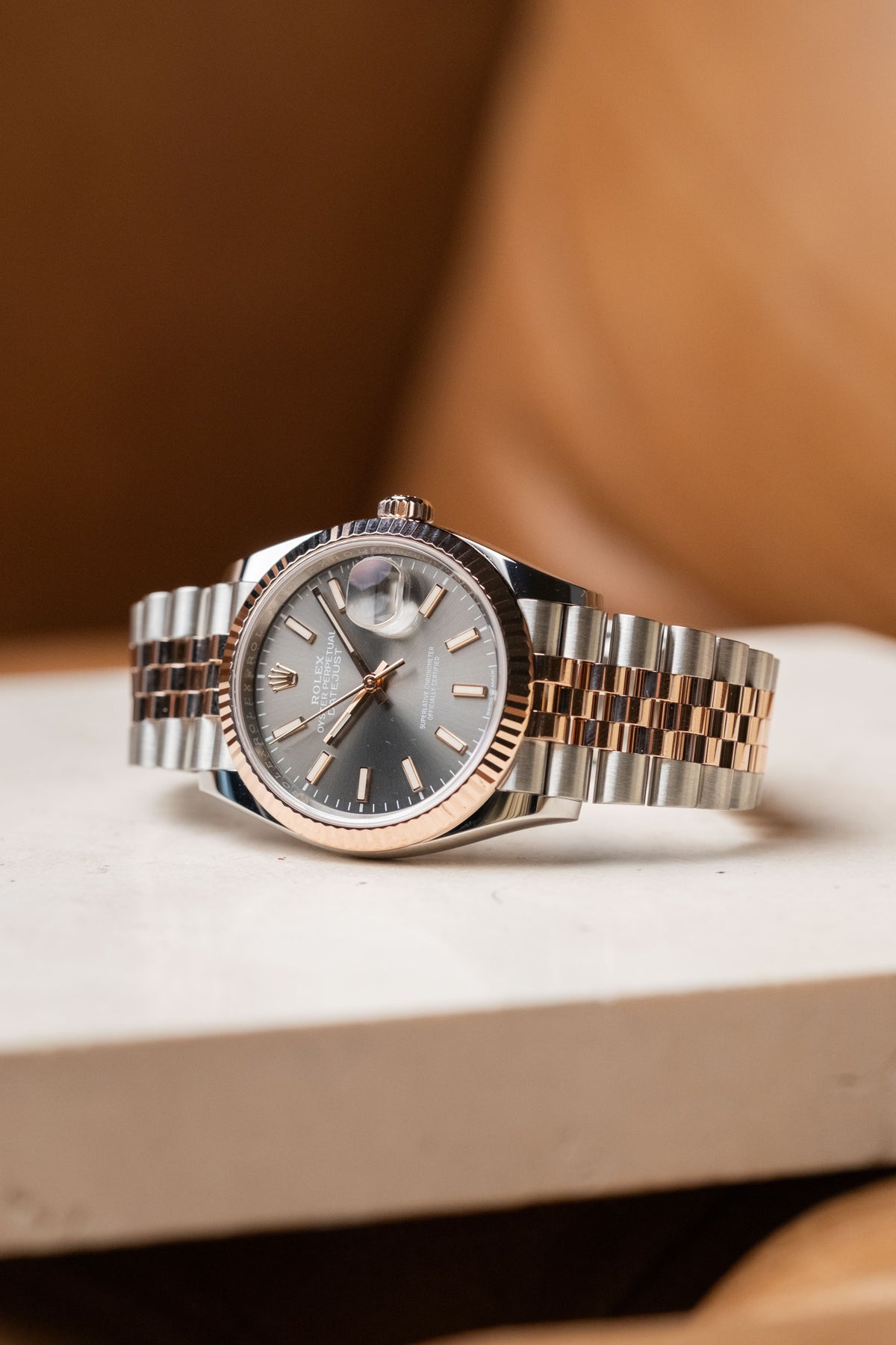 2018 Rolex Datejust 36 Two-Tone Rose Gold Slate Gray Dial 126231 — photo 15