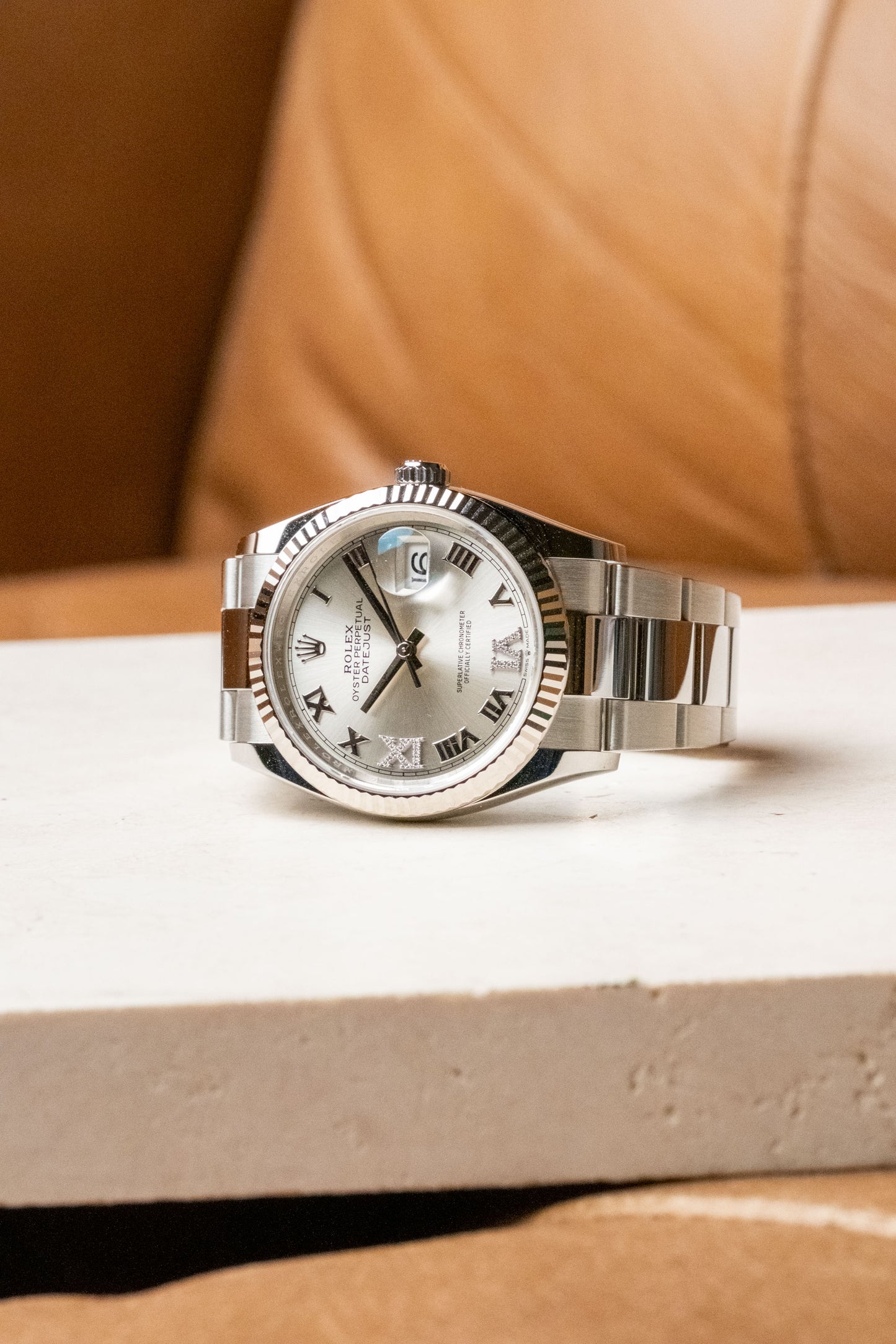 2026 Rolex Datejust 36 Silver Roman Diamond VI And IX Dial 126234 — photo 1