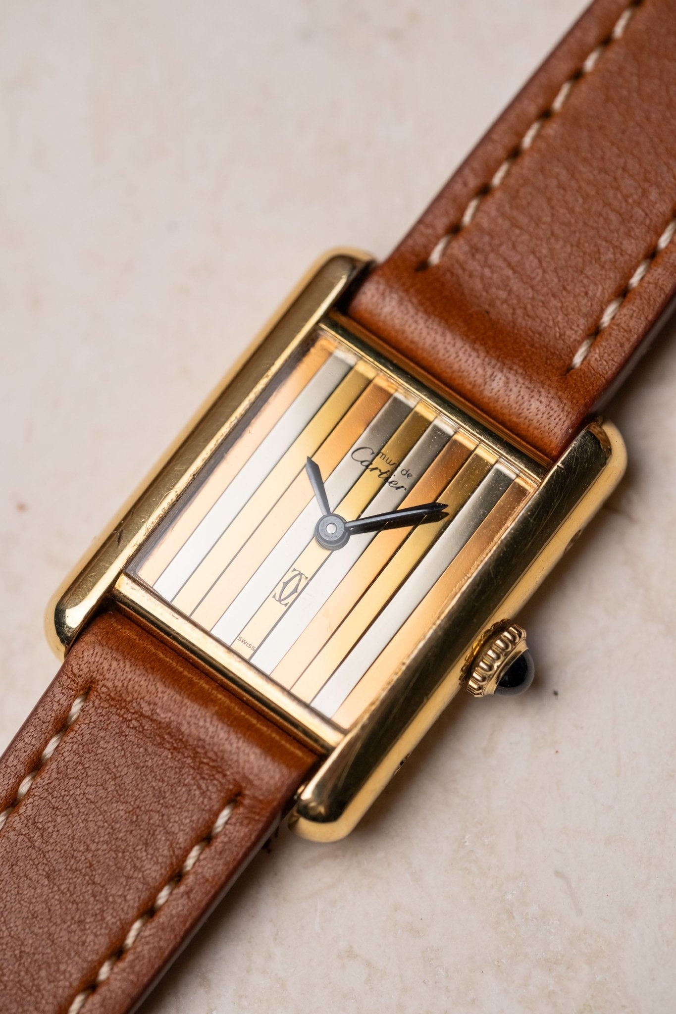 Cartier Tank SM Must De Cartier Trinity Dial - Wristory