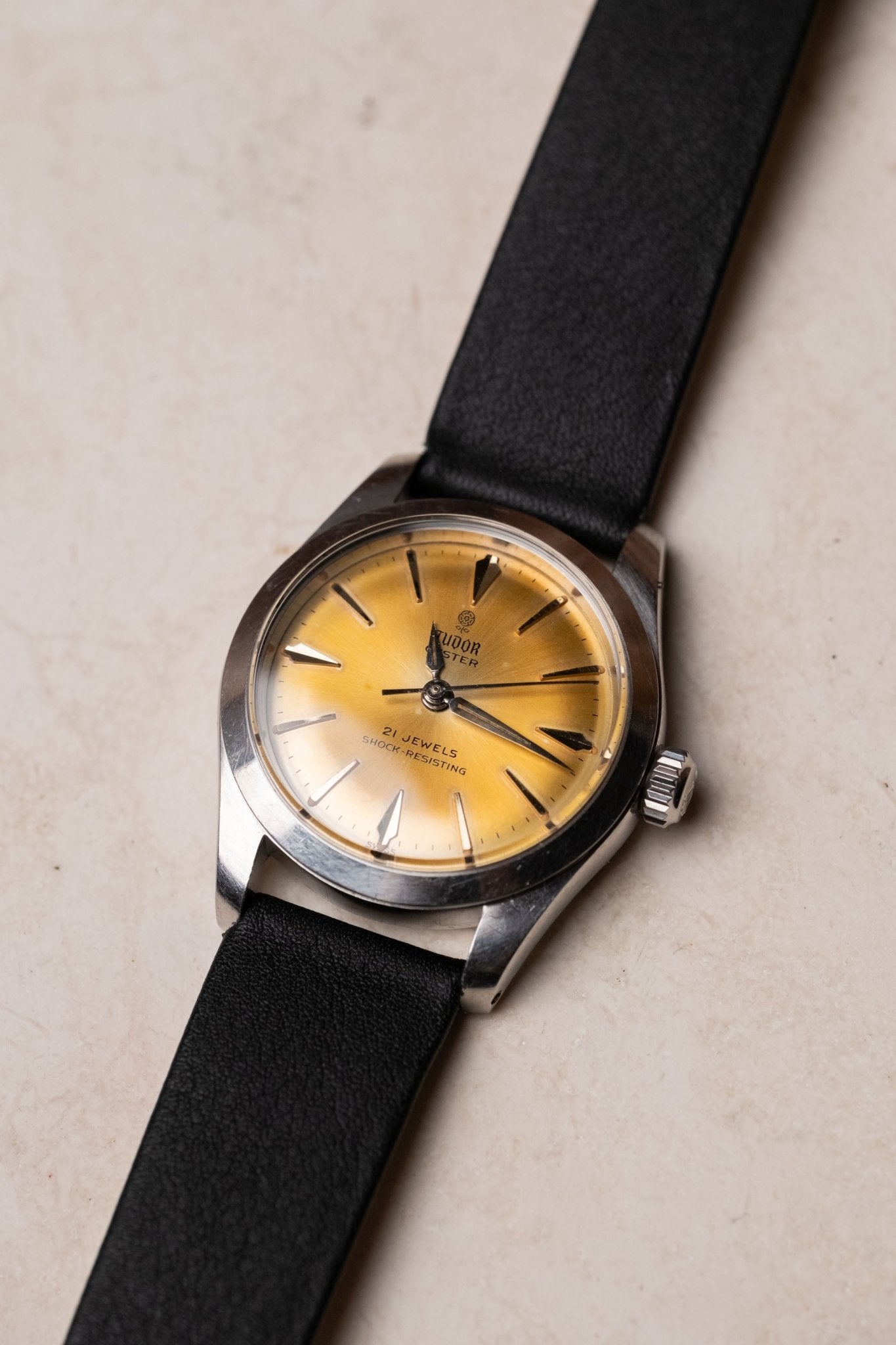 Circa 1960s Tudor Oyster Ref. 7902 Manual - Wind Champagne Dial Serviced - Wristory