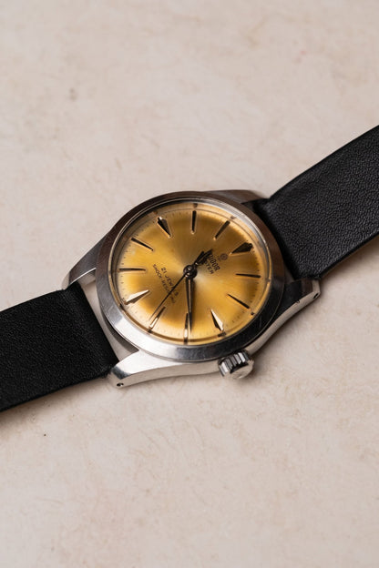 Circa 1960s Tudor Oyster Ref. 7902 Manual - Wind Champagne Dial Serviced - Wristory