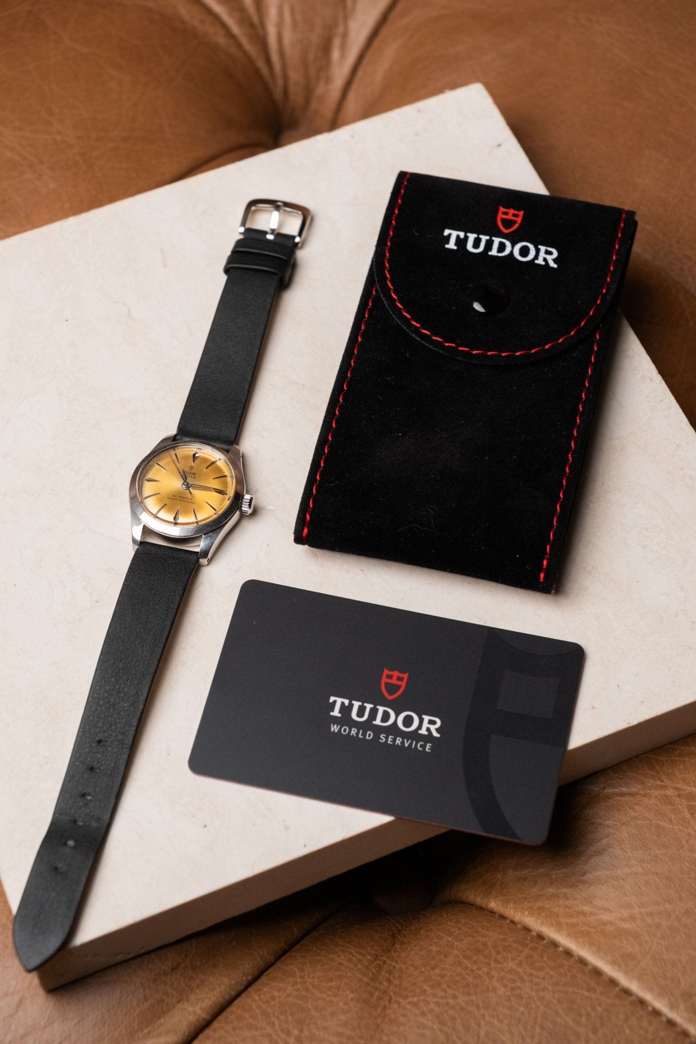 Circa 1960s Tudor Oyster Ref. 7902 Manual - Wind Champagne Dial Serviced - Wristory