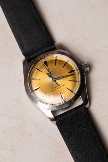 Circa 1960s Tudor Oyster Ref. 7902 Manual - Wind Champagne Dial Serviced - Wristory