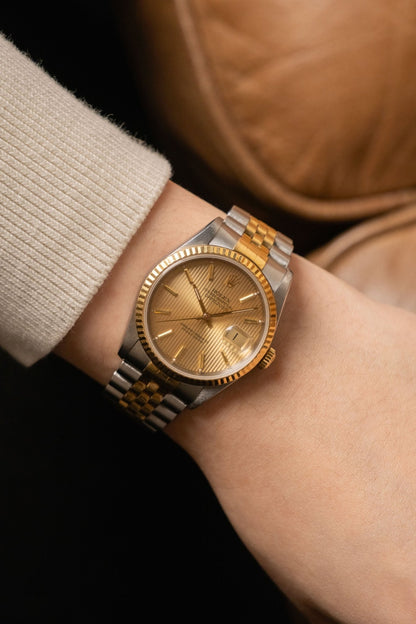 Circa 1990 Rolex Datejust 36 Tapestry Dial Ref. 16233 - Wristory