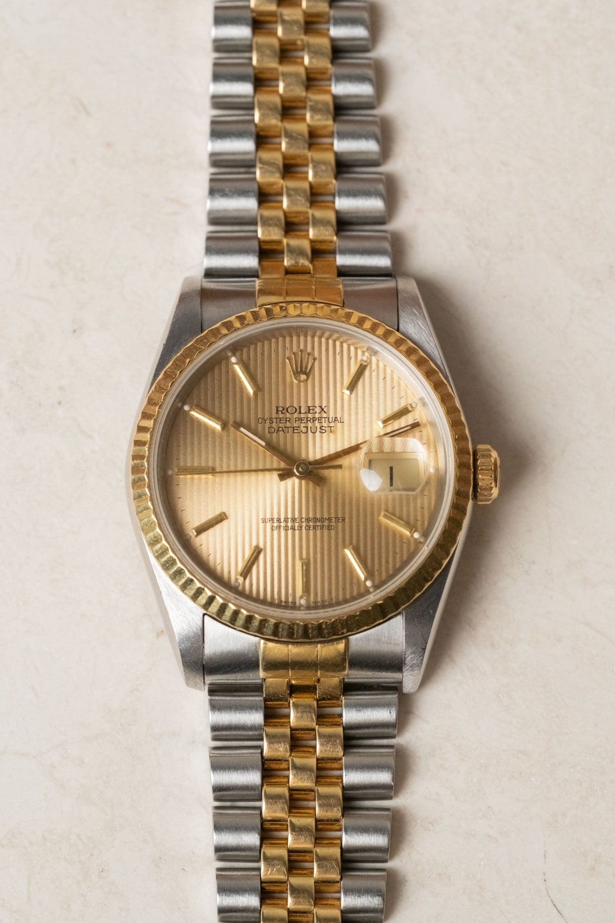 Circa 1990 Rolex Datejust 36 Tapestry Dial Ref. 16233 - Wristory