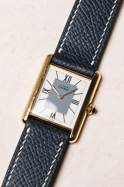 1990s Circa 1990s Cartier Tank Vermeil Must de Cartier LM White Roman Dial Quartz 590005 pre-owned watch Wristory Melbourne