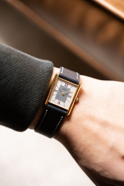1990s Circa 1990s Cartier Tank Vermeil Must de Cartier LM White Roman Dial Quartz 590005 pre-owned watch Wristory Melbourne