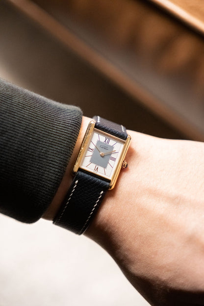 1990s Circa 1990s Cartier Tank Vermeil Must de Cartier LM White Roman Dial Quartz 590005 pre-owned watch Wristory Melbourne