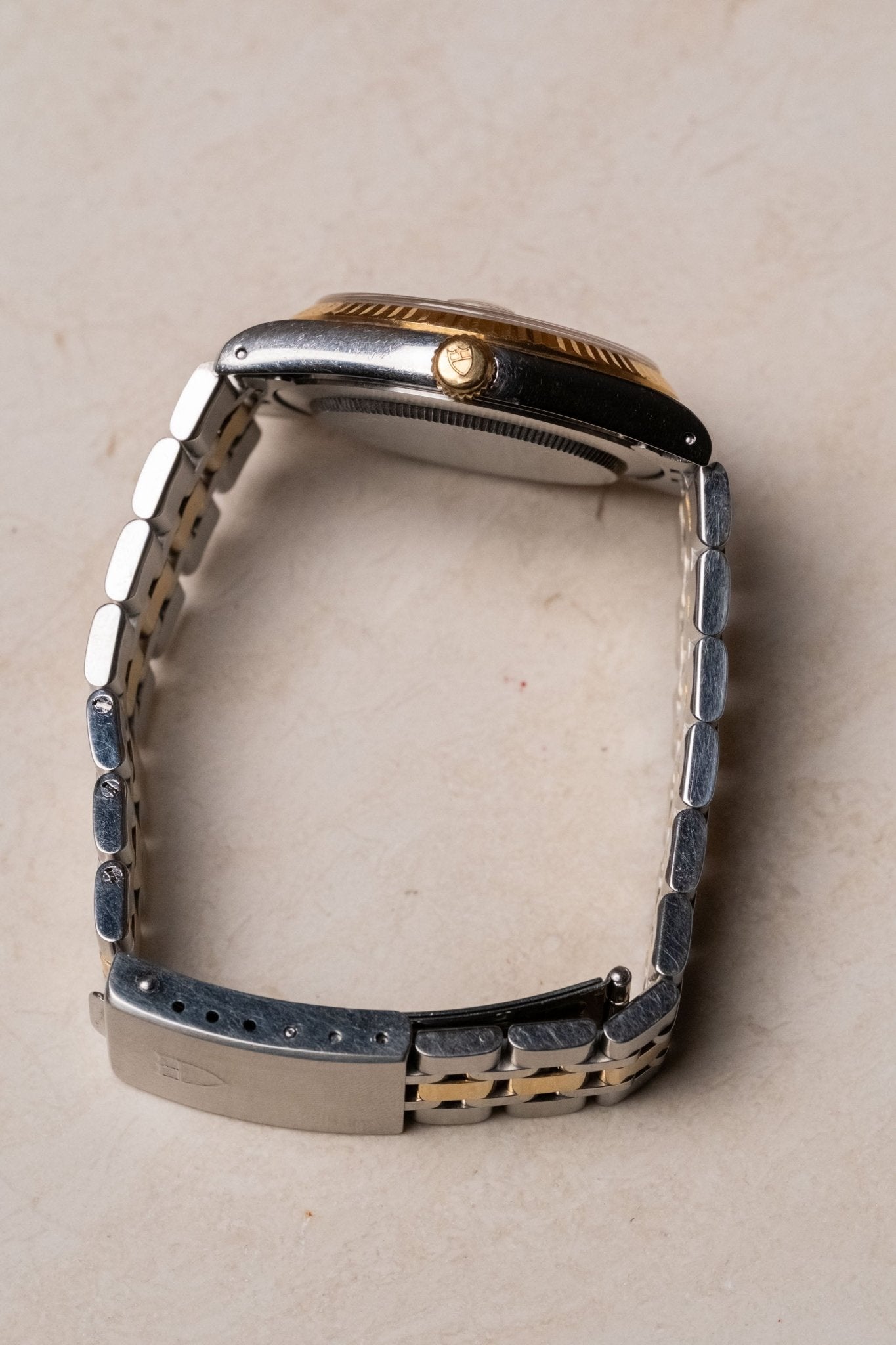 Circa 1990s Tudor Prince Date Champagne Linen Dial 74033 - Wristory