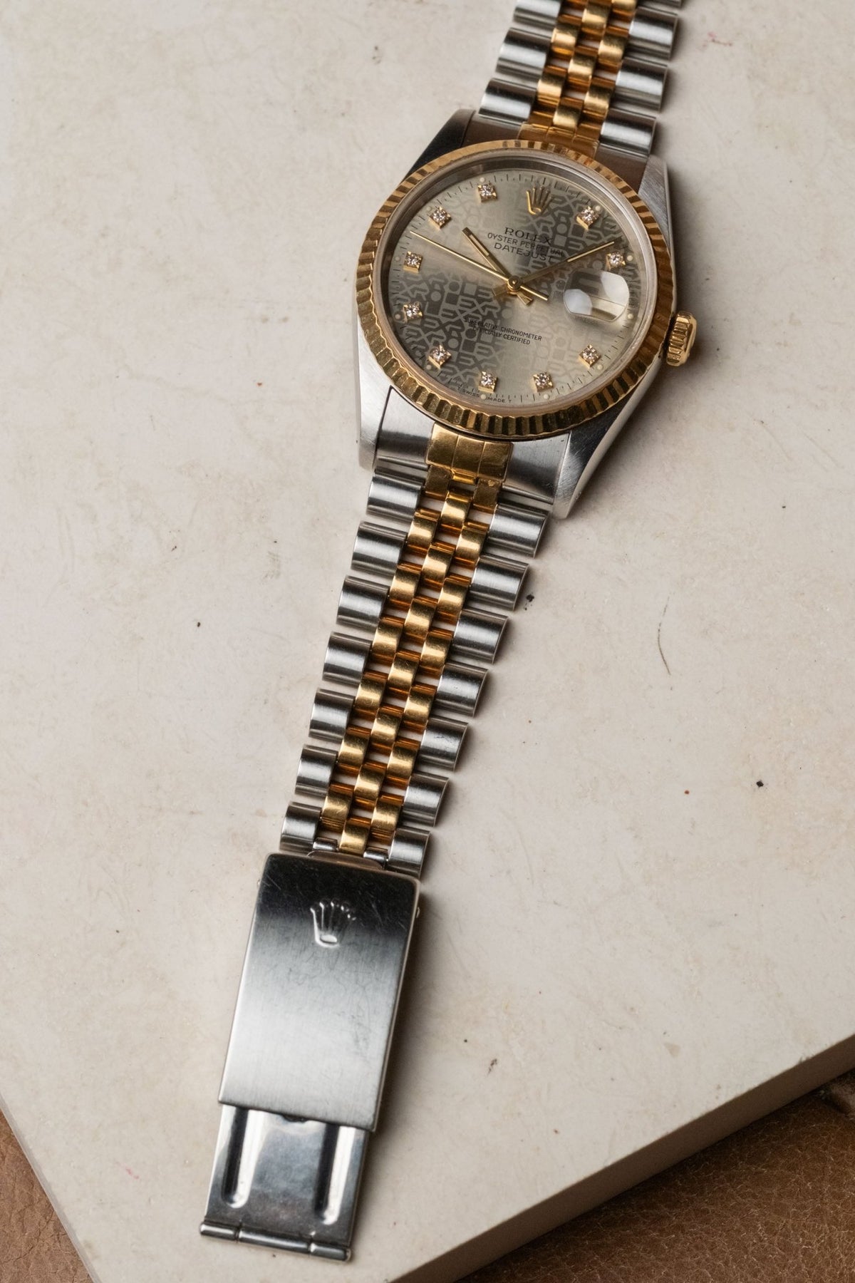 Circa 1993 Rolex Datejust 36 Anniversary Diamond Dial Ref. 16233 - Wristory