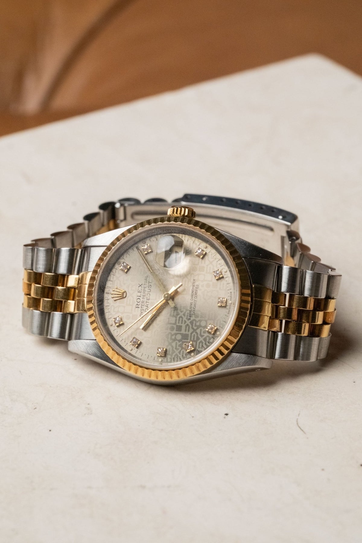 Circa 1993 Rolex Datejust 36 Anniversary Diamond Dial Ref. 16233 - Wristory