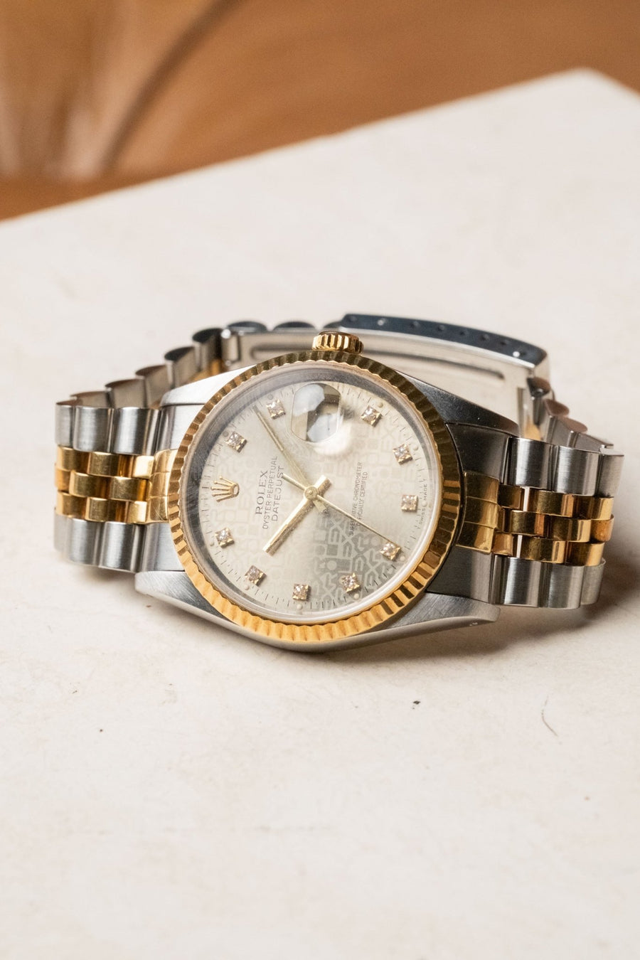 Circa 1993 Rolex Datejust 36 Anniversary Diamond Dial Ref. 16233 - Wristory
