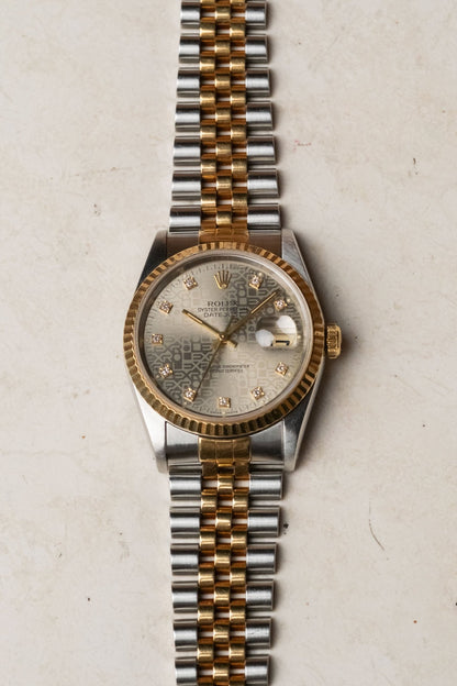 Circa 1993 Rolex Datejust 36 Anniversary Diamond Dial Ref. 16233 - Wristory
