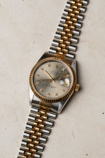 Circa 1993 Rolex Datejust 36 Anniversary Diamond Dial Ref. 16233 - Wristory