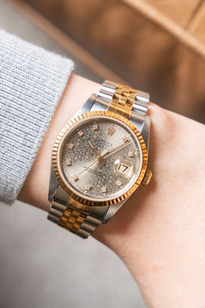 Circa 1993 Rolex Datejust 36 Anniversary Diamond Dial Ref. 16233 - Wristory