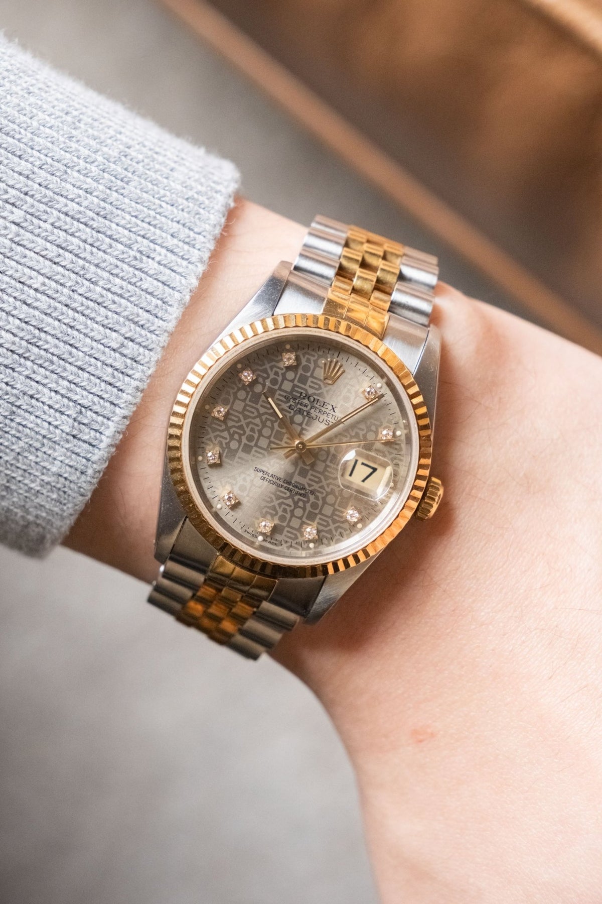 Circa 1993 Rolex Datejust 36 Anniversary Diamond Dial Ref. 16233 - Wristory