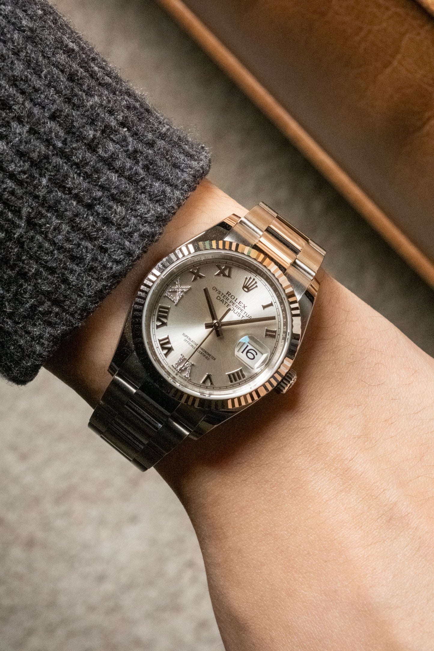 2026 Rolex Datejust 36 Silver Roman Diamond VI And IX Dial 126234 — photo 12
