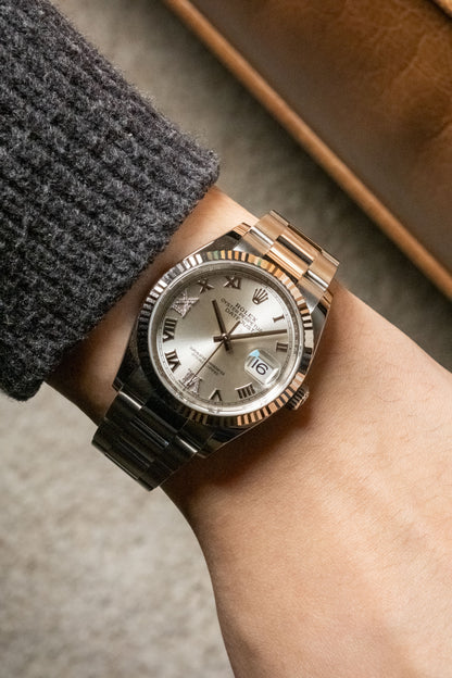 2026 Rolex Datejust 36 Silver Roman Diamond VI And IX Dial 126234 — photo 12
