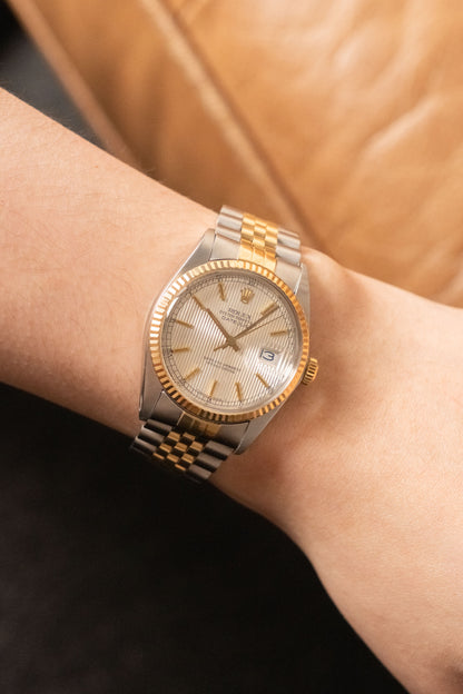 Circa 1984 Rolex Datejust 36 Silver Tapestry Dial 16013 — photo 12