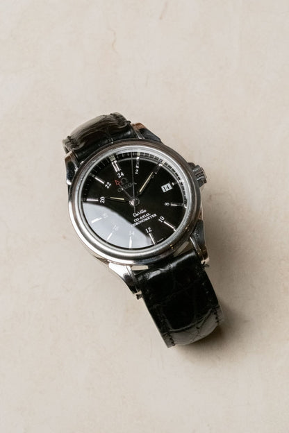 Omega Deville Co-Axial Chronometer GMT 4833.50.31 dial detail close-up