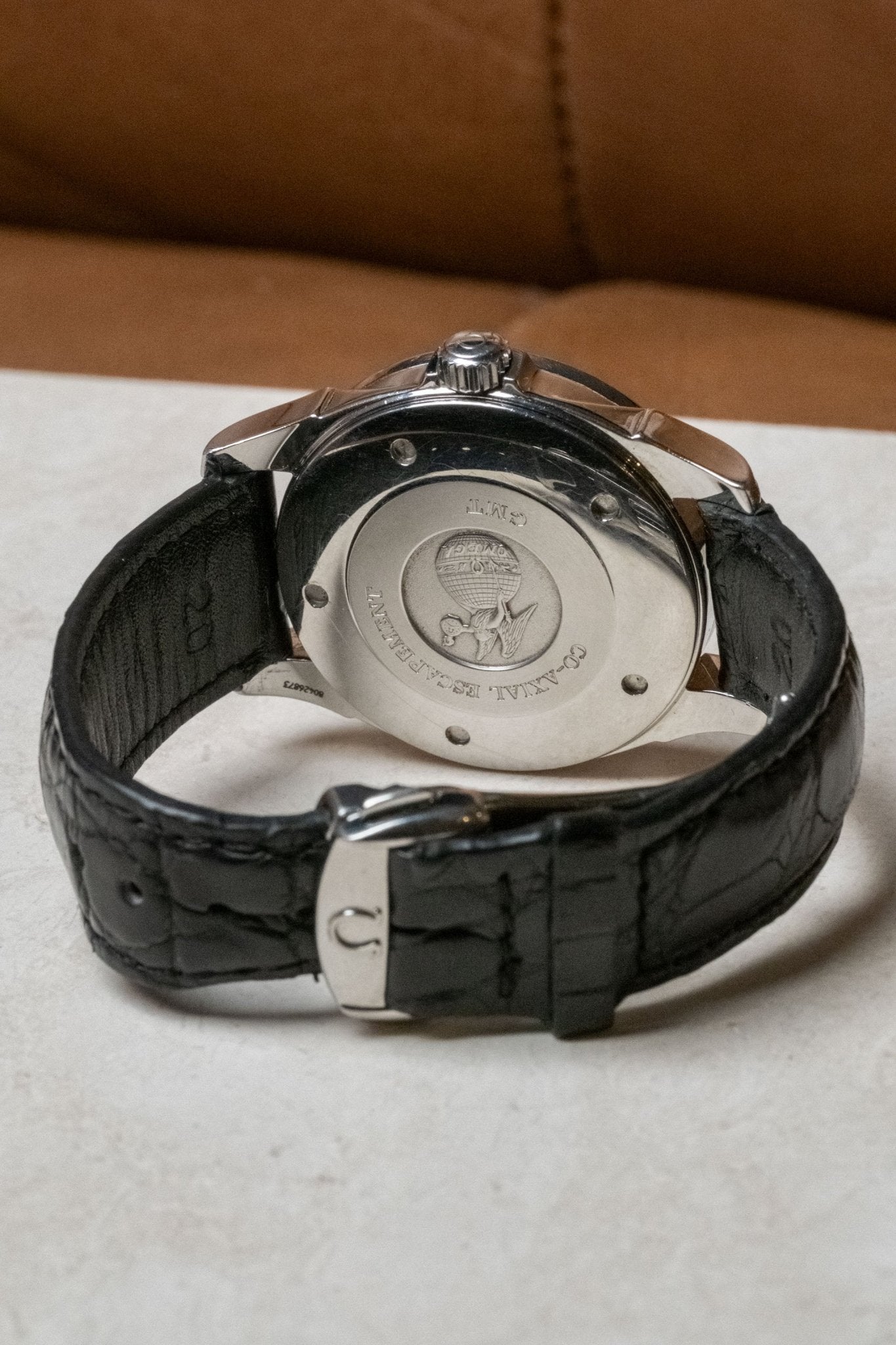 Omega Deville Co-Axial Chronometer GMT 4833.50.31 caseback view