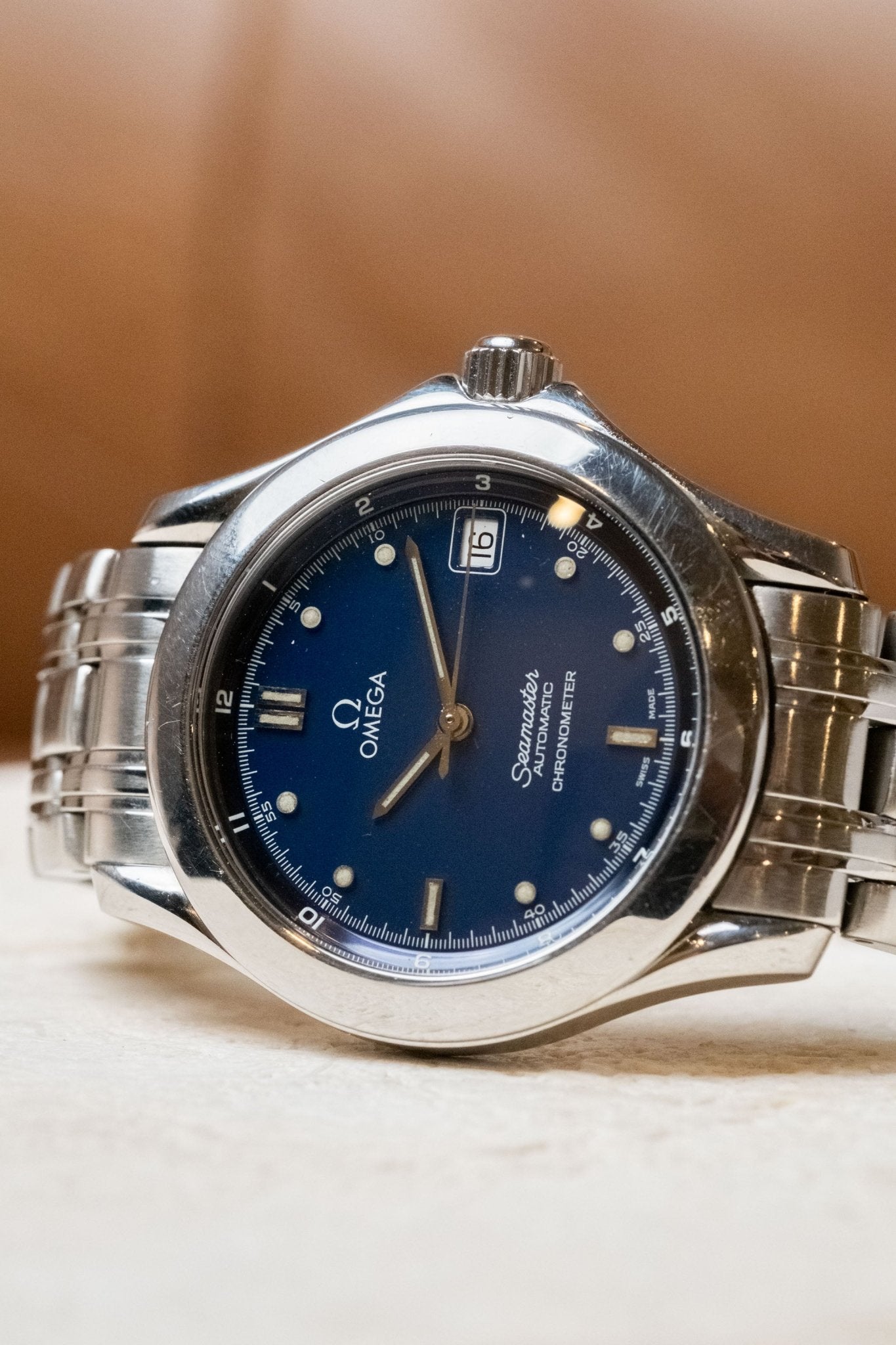 Omega Seamaster 120M Automatic Chronometer dial detail close-up
