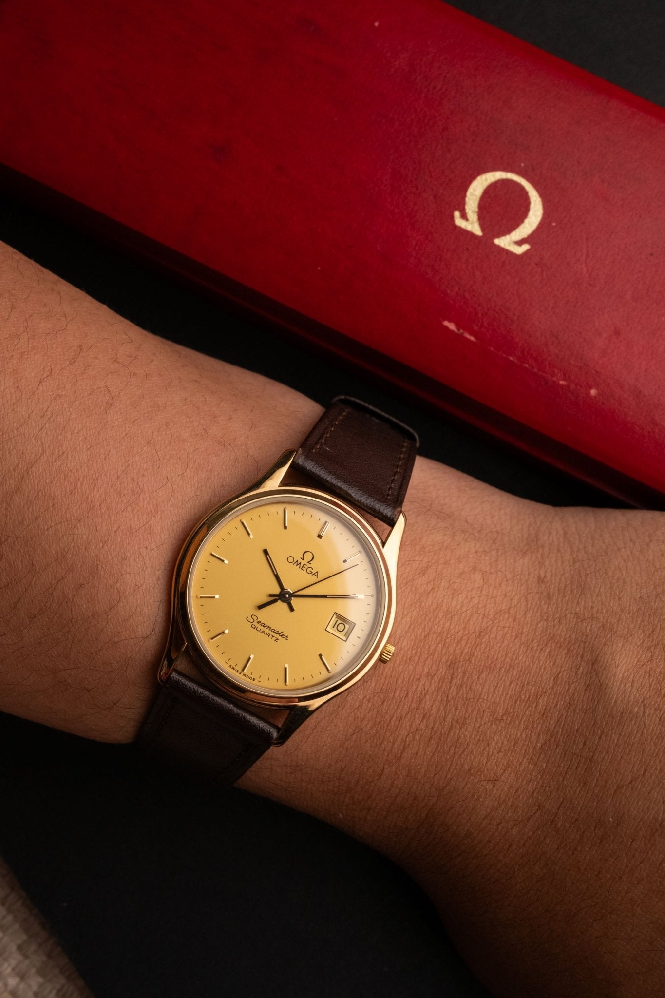 1980s OMEGA Seamaster Brest Quartz Date 6178227 pre-owned watch Wristory Melbourne