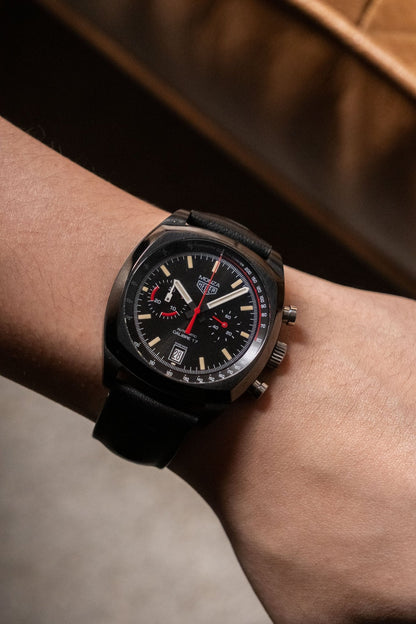 TAG Heuer Monza 40th Anniversary Chronograph Automatic Calibre 17 CR2080.FC6375 dial detail close-up