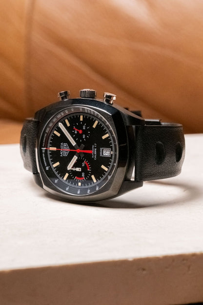 TAG Heuer Monza 40th Anniversary Chronograph Automatic Calibre 17 CR2080.FC6375 dial detail close-up