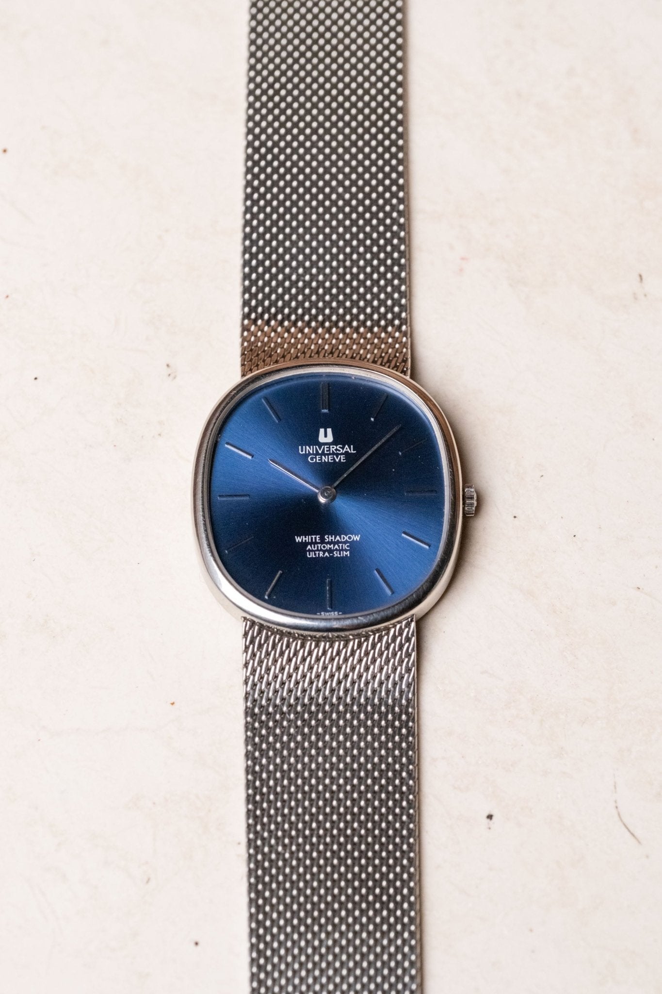 Universal Geneve White Shadow Blue Dial Automatic Micro Rotor Ref. 866104 - Wristory