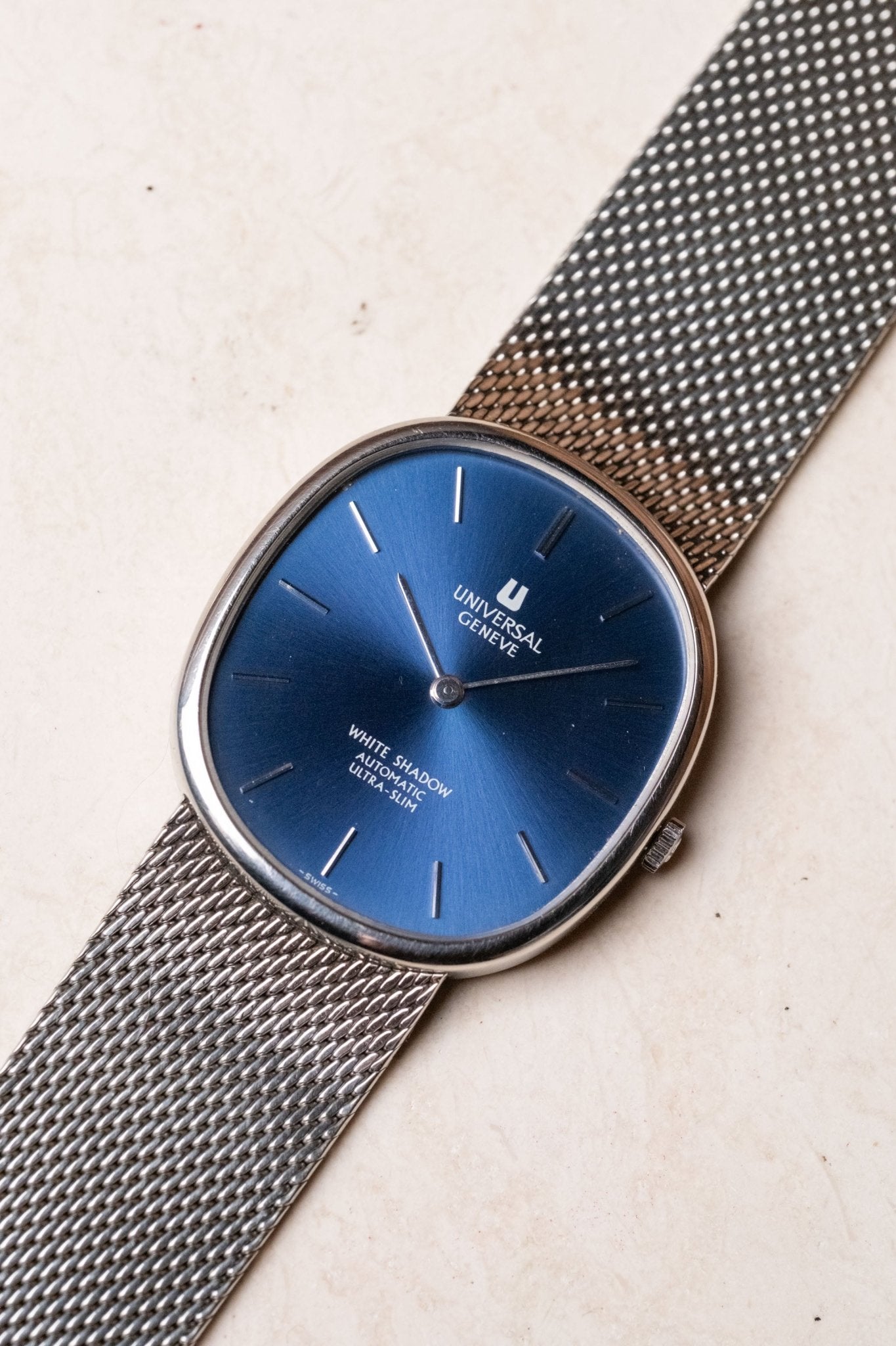 Universal Geneve White Shadow Blue Dial Automatic Micro Rotor Ref. 866104 - Wristory